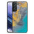 Samsung Galaxy S22 Plus Marmeren Print Telefoonhoesje Marble Blue Gold