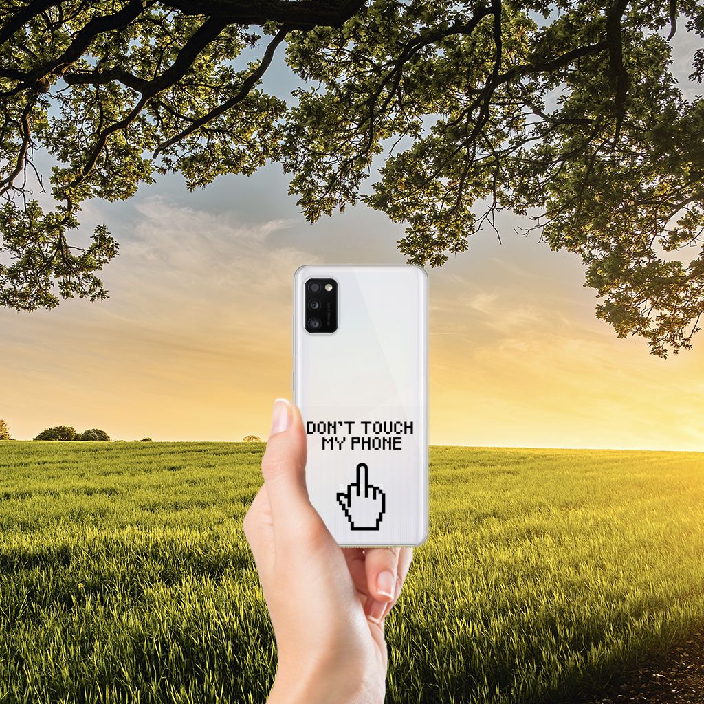Samsung Galaxy A41 Silicone-hoesje Finger Don't Touch My Phone B2C Telecom