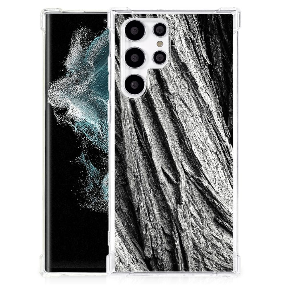 Stevig Telefoonhoesje Samsung Galaxy S22 Ultra Boomschors Grijs B2C Telecom