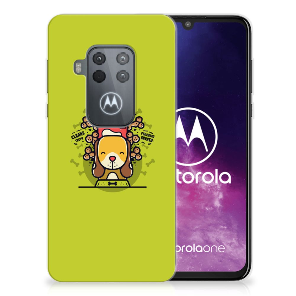 Motorola One Zoom Telefoonhoesje met Naam Doggy Biscuit
