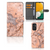 Samsung Galaxy A14 4G Bookcase Marmer Oranje met pasjes in marmer design.