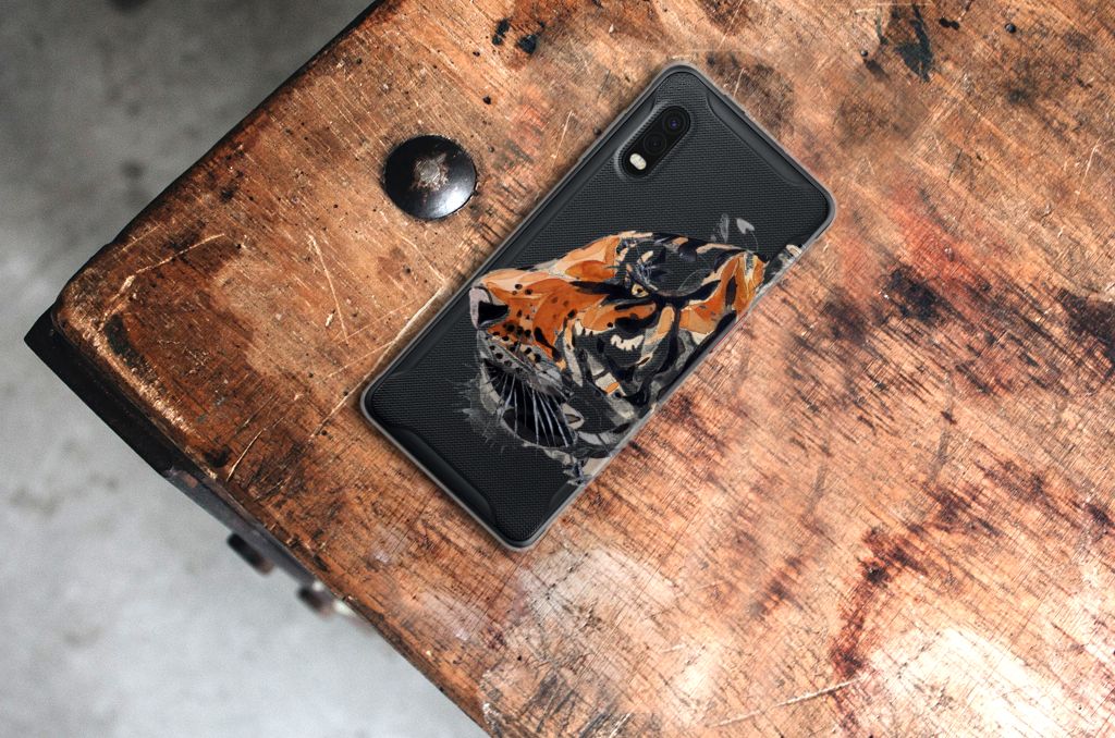 Hoesje maken Samsung Xcover Pro Watercolor Tiger B2C Telecom