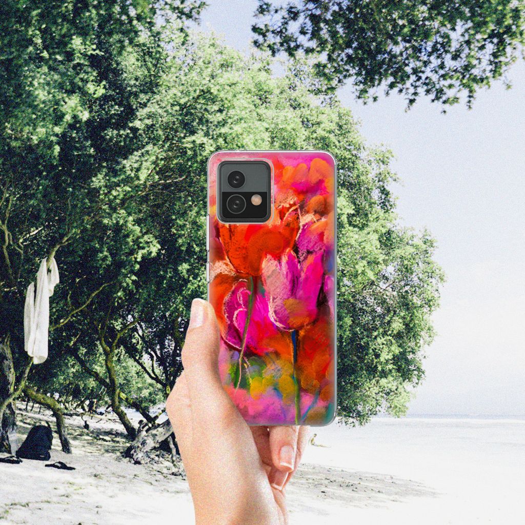 Hoesje maken Motorola Moto G72 Tulips B2C Telecom