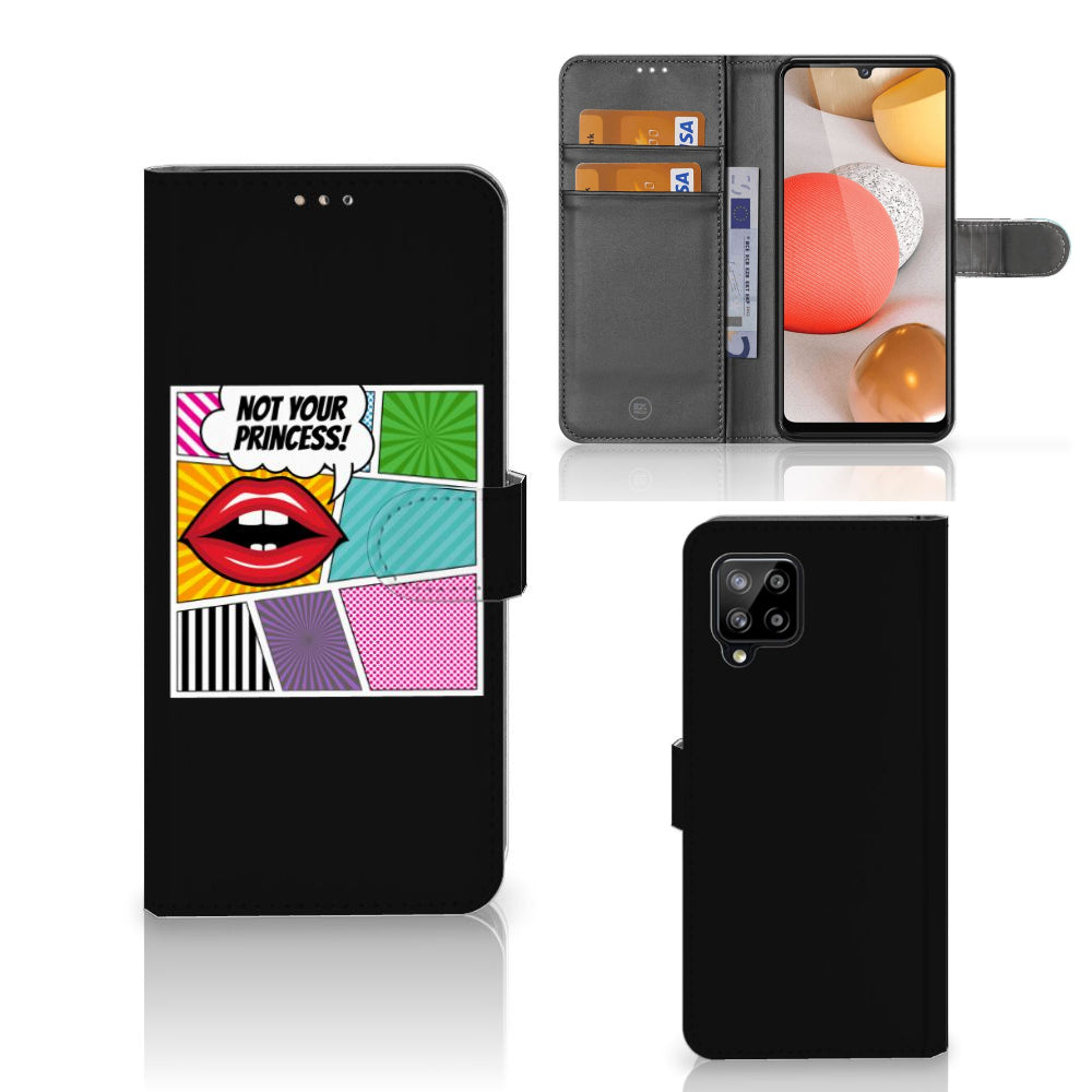 Samsung Galaxy A42 5G Wallet Case met Pasjes Popart Princess