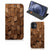 Book Wallet Case voor iPhone 12 Mini Wooden Cubes met uniek houtprint design in hexagonale patronen.