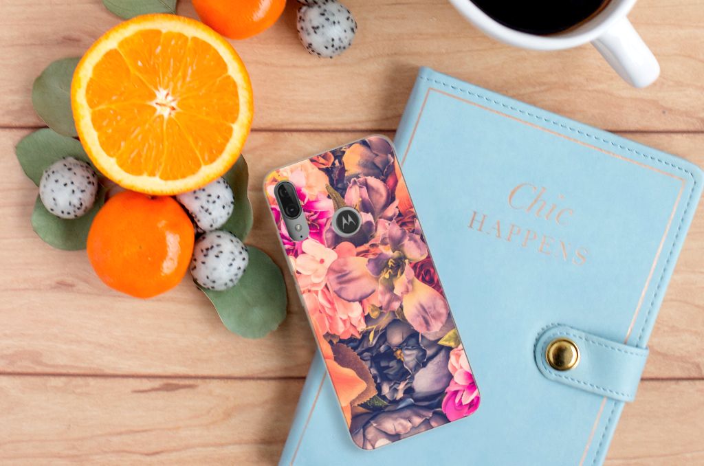 Motorola Moto E6 Plus TPU Case Bosje Bloemen