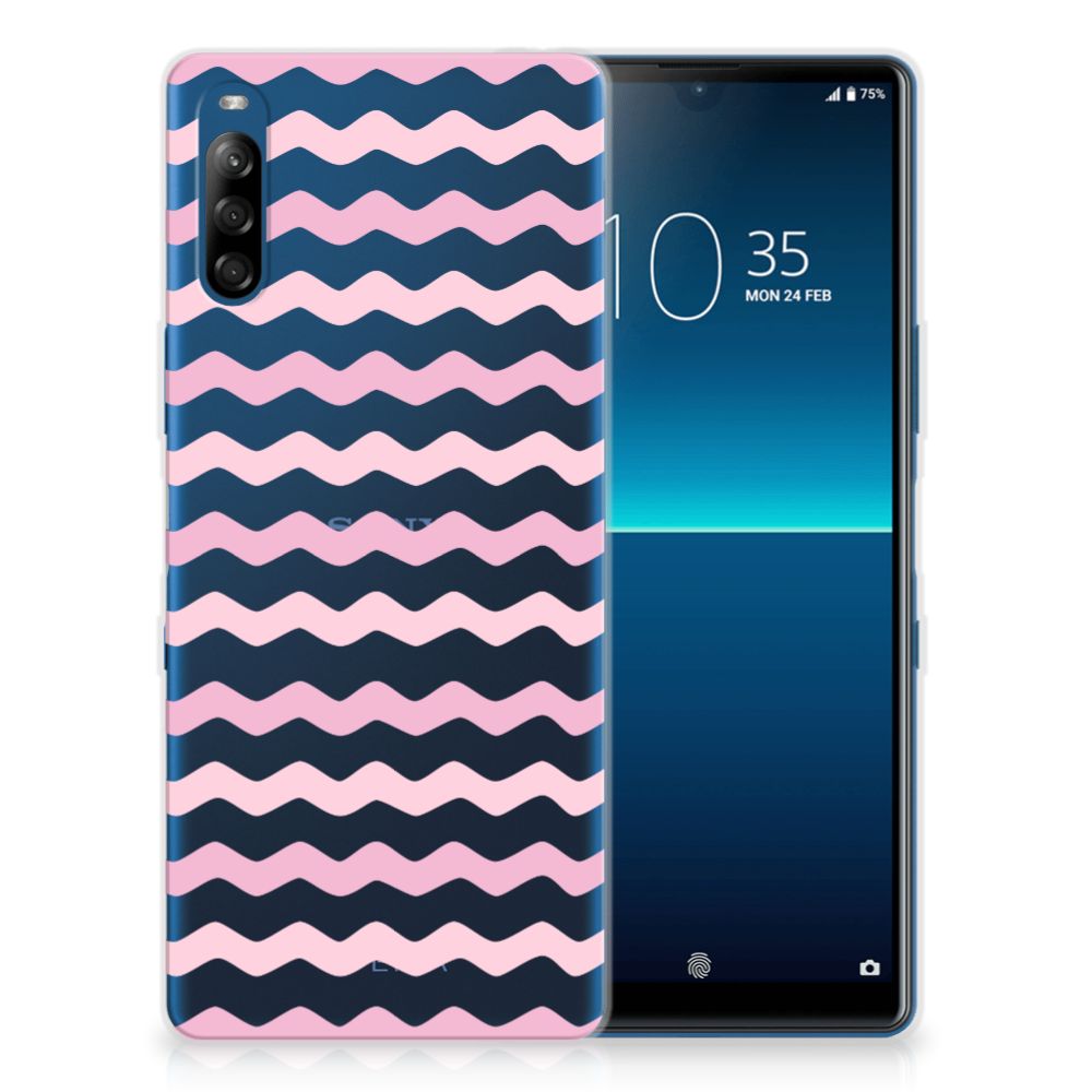 Sony Xperia L4 TPU bumper Waves Roze