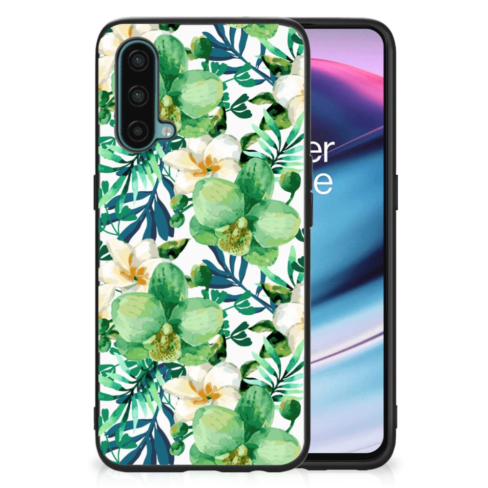OnePlus Nord CE 5G Bloemen Hoesje Orchidee Groen