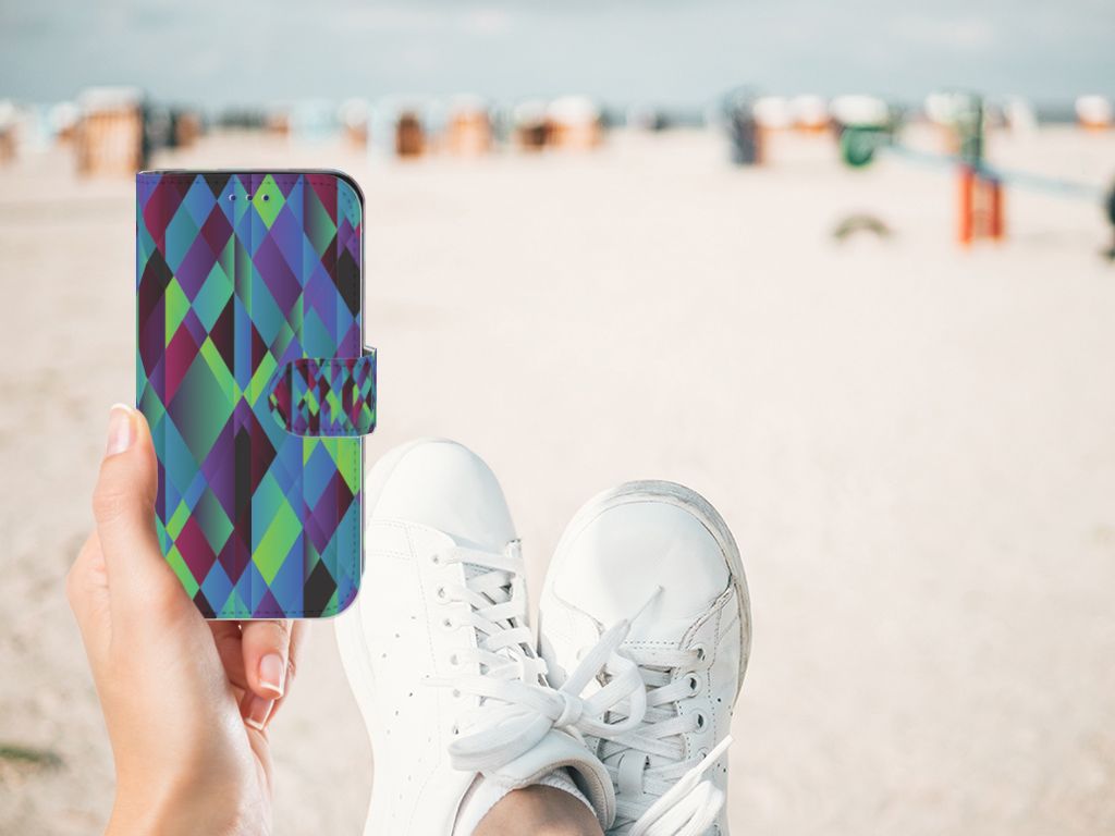 Samsung Galaxy S10e Book Case Abstract Green Blue