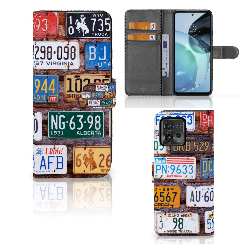 Motorola Moto G72 Telefoonhoesje met foto Kentekenplaten