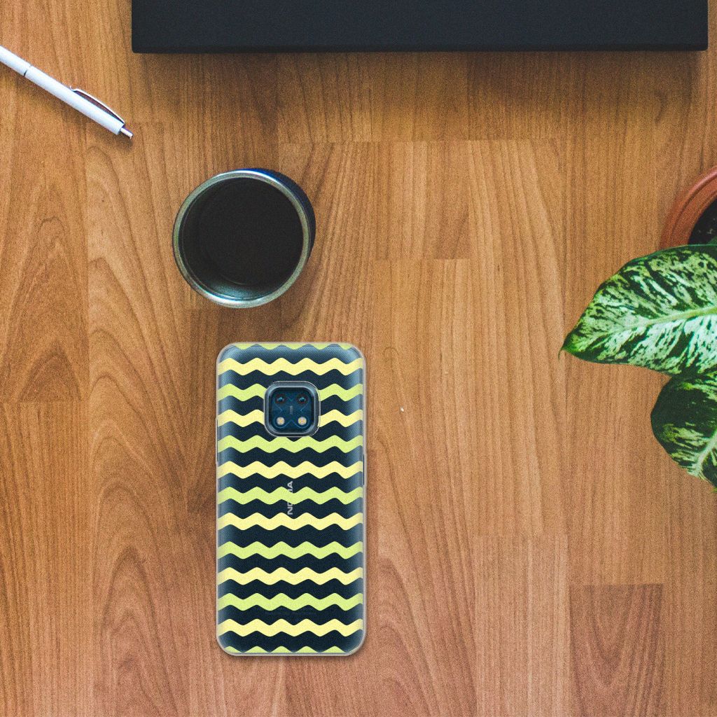 Nokia XR20 TPU bumper Waves Yellow B2C Telecom