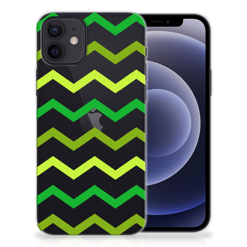 iPhone 12 | 12 Pro (6.1") TPU bumper Zigzag Groen B2C Telecom