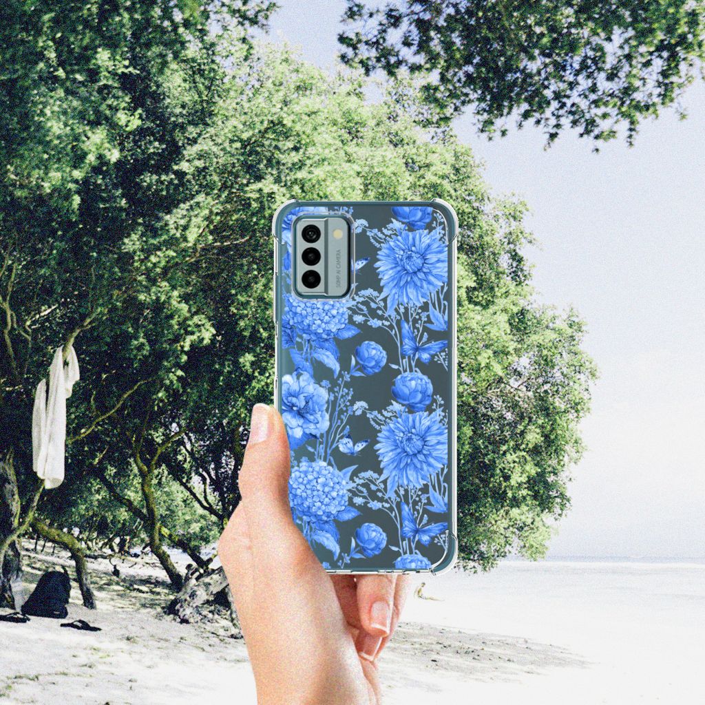 Case voor Nokia G22 Flowers Blue B2C Telecom