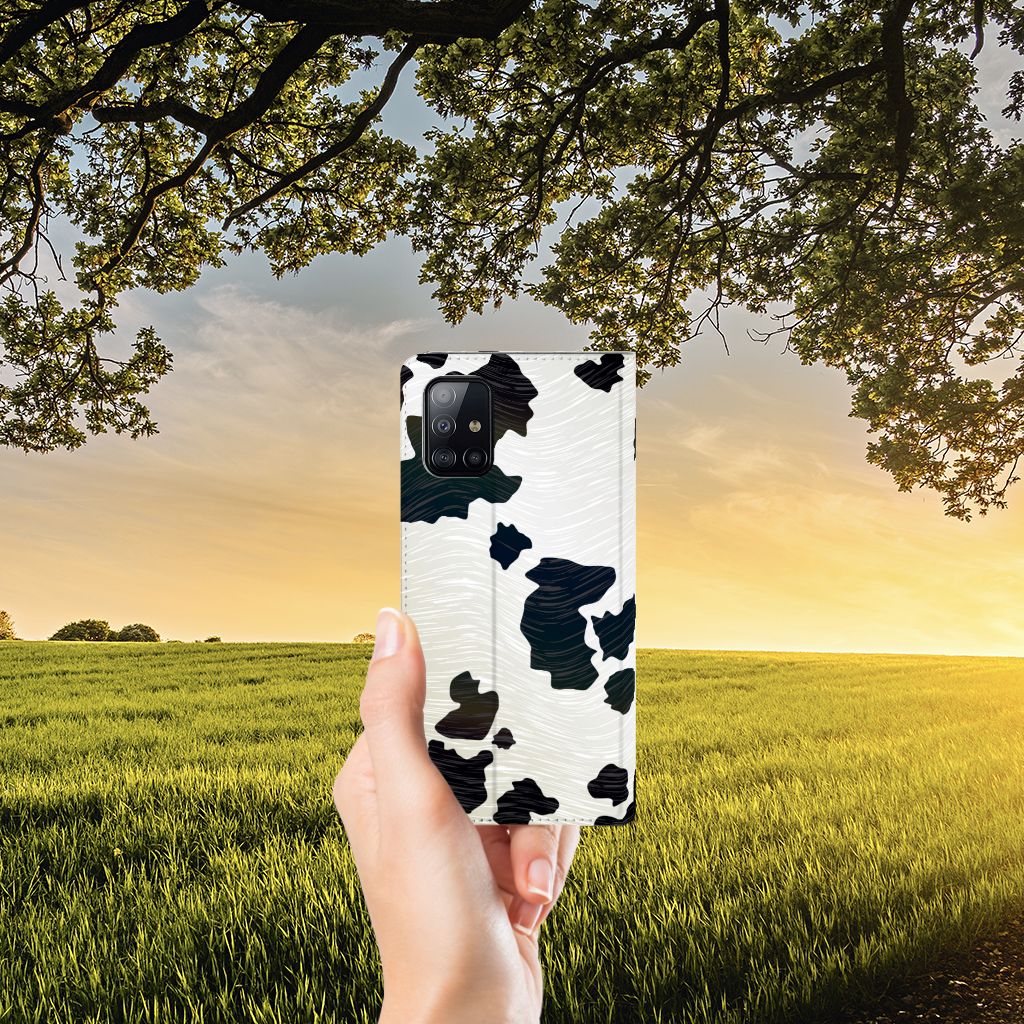 Samsung Galaxy A71 Hoesje maken Koeienvlekken - B2C Telecom