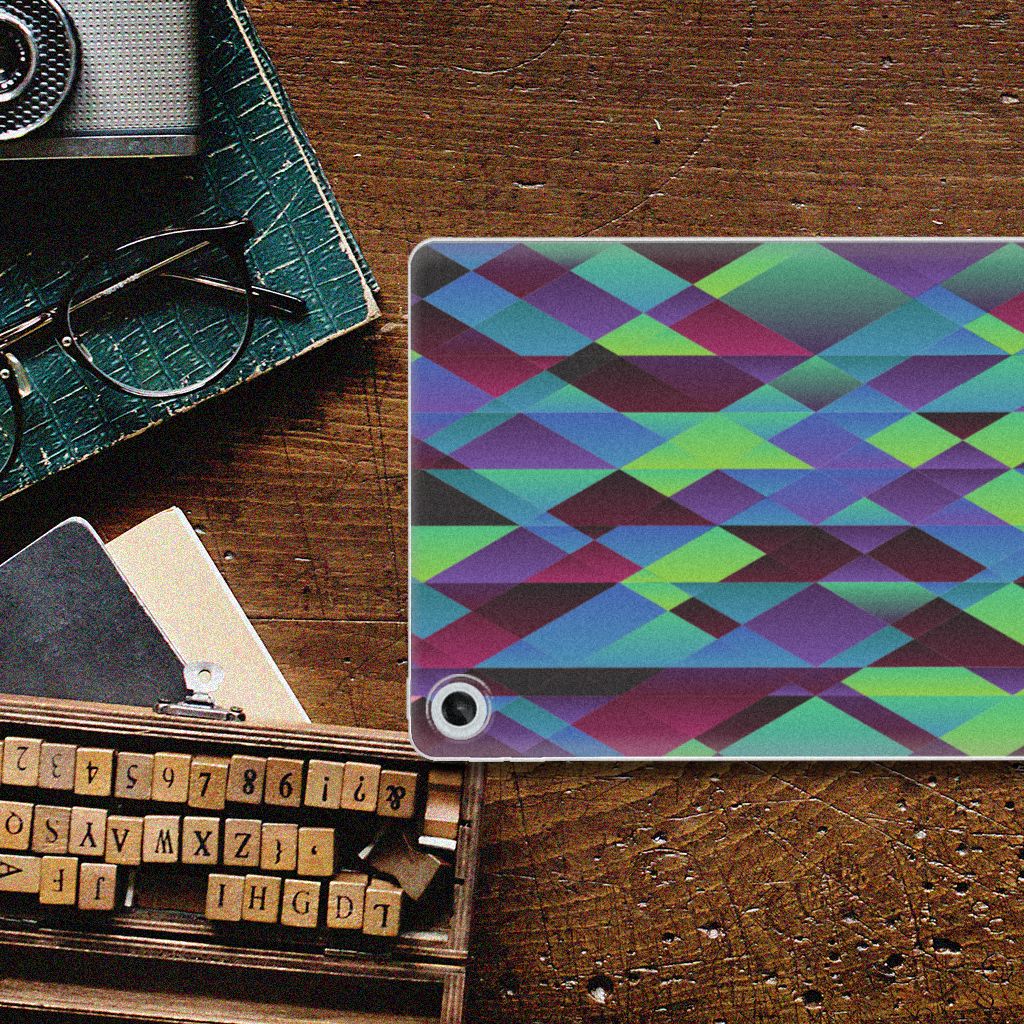 Lenovo Tab M10 Plus (3e generatie) Back Cover Abstract Green Blue - B2C Telecom