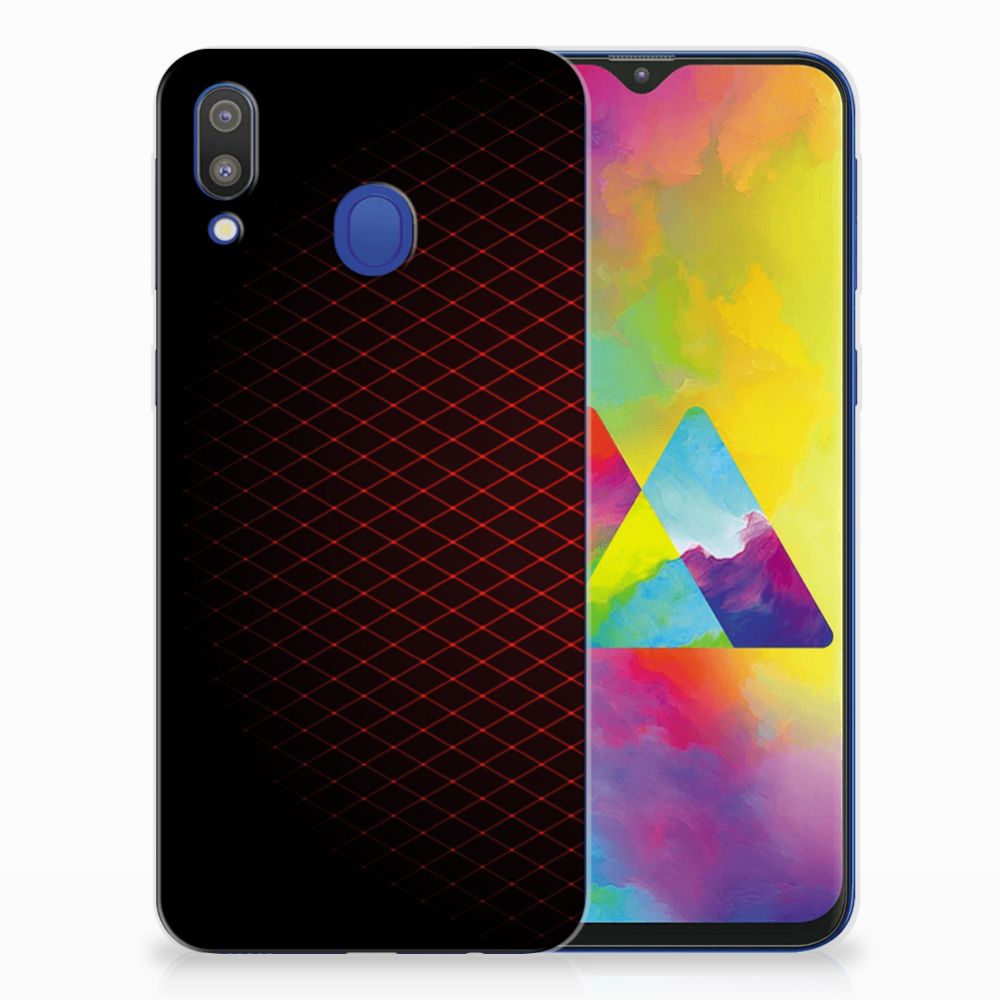 Samsung Galaxy M20 (Power) TPU bumper Geruit Rood