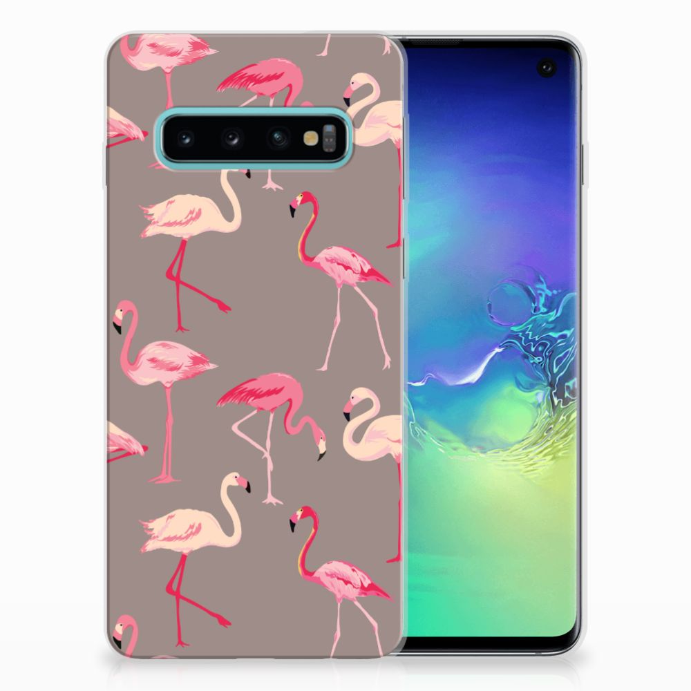 Samsung Galaxy S10 TPU Hoesje Flamingo