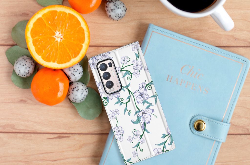 OPPO Find X3 Neo Uniek Smart Cover Blossom White - B2C Telecom