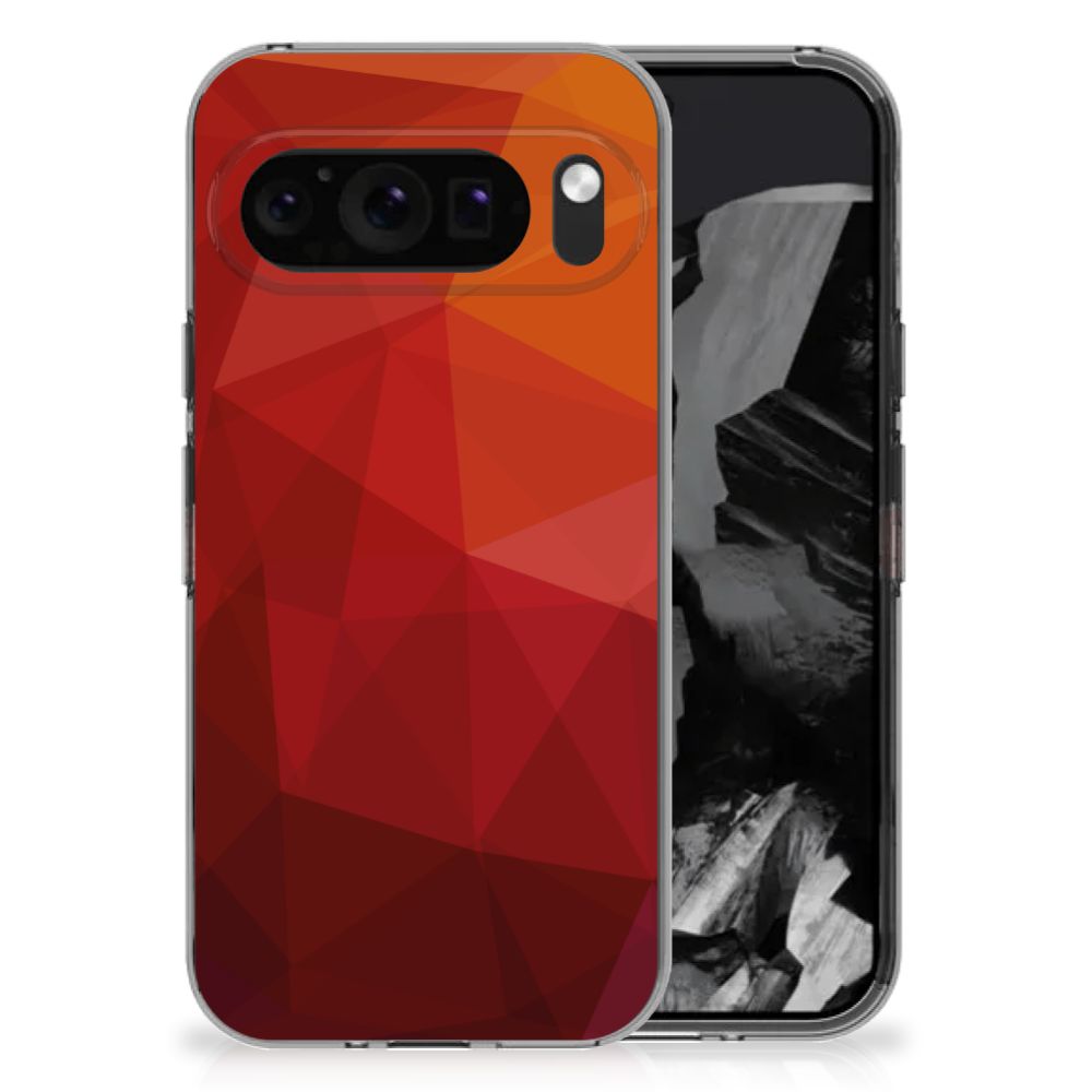 TPU Hoesje voor Google Pixel 9 Pro XL Polygon Red