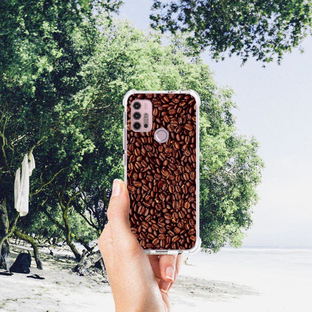 Motorola Moto G30 | G20 | G10 Beschermhoes Koffiebonen B2C Telecom