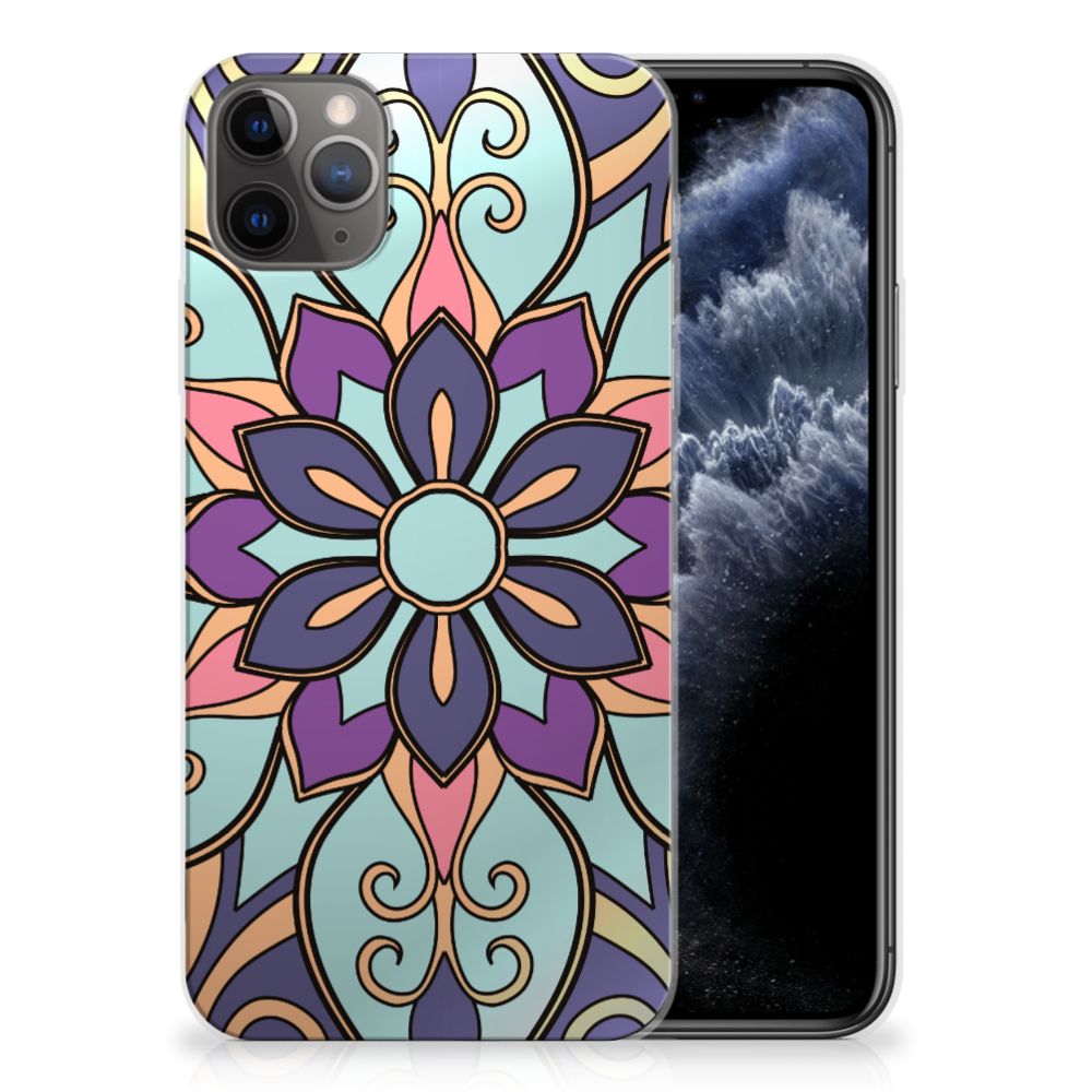 Apple iPhone 11 Pro Max TPU Case Purple Flower