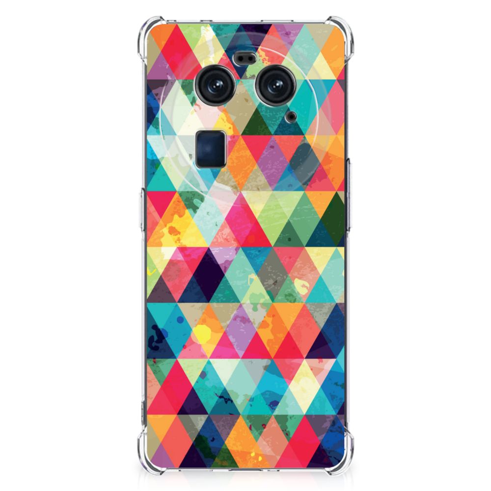 OPPO Find X6 Doorzichtige Silicone Hoesje Geruit B2C Telecom