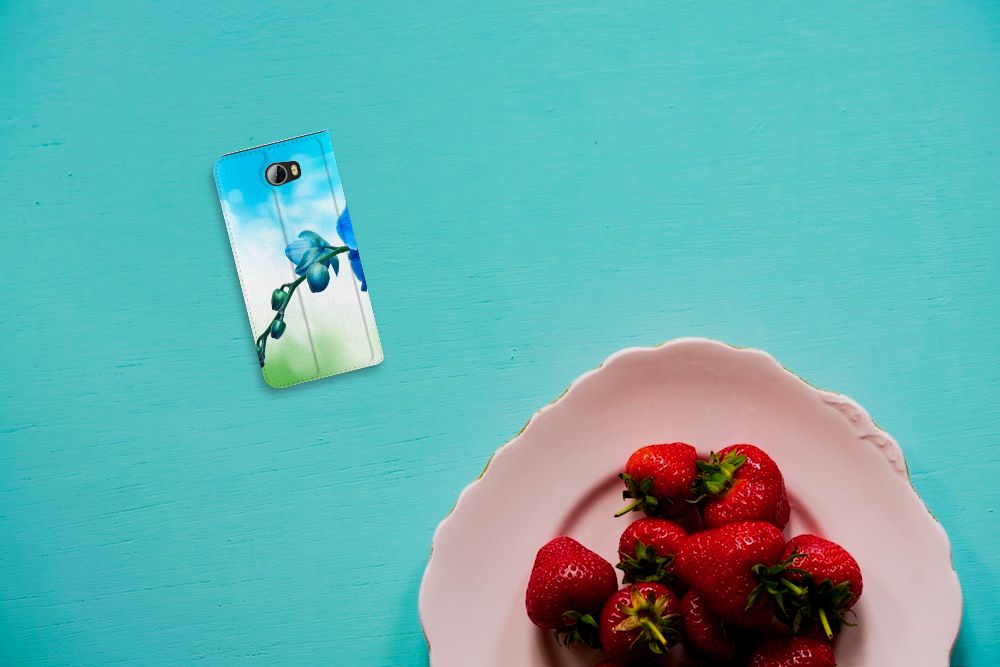 Huawei Y5 2 | Y6 Compact Smart Cover Orchidee Blauw - Cadeau voor je Moeder