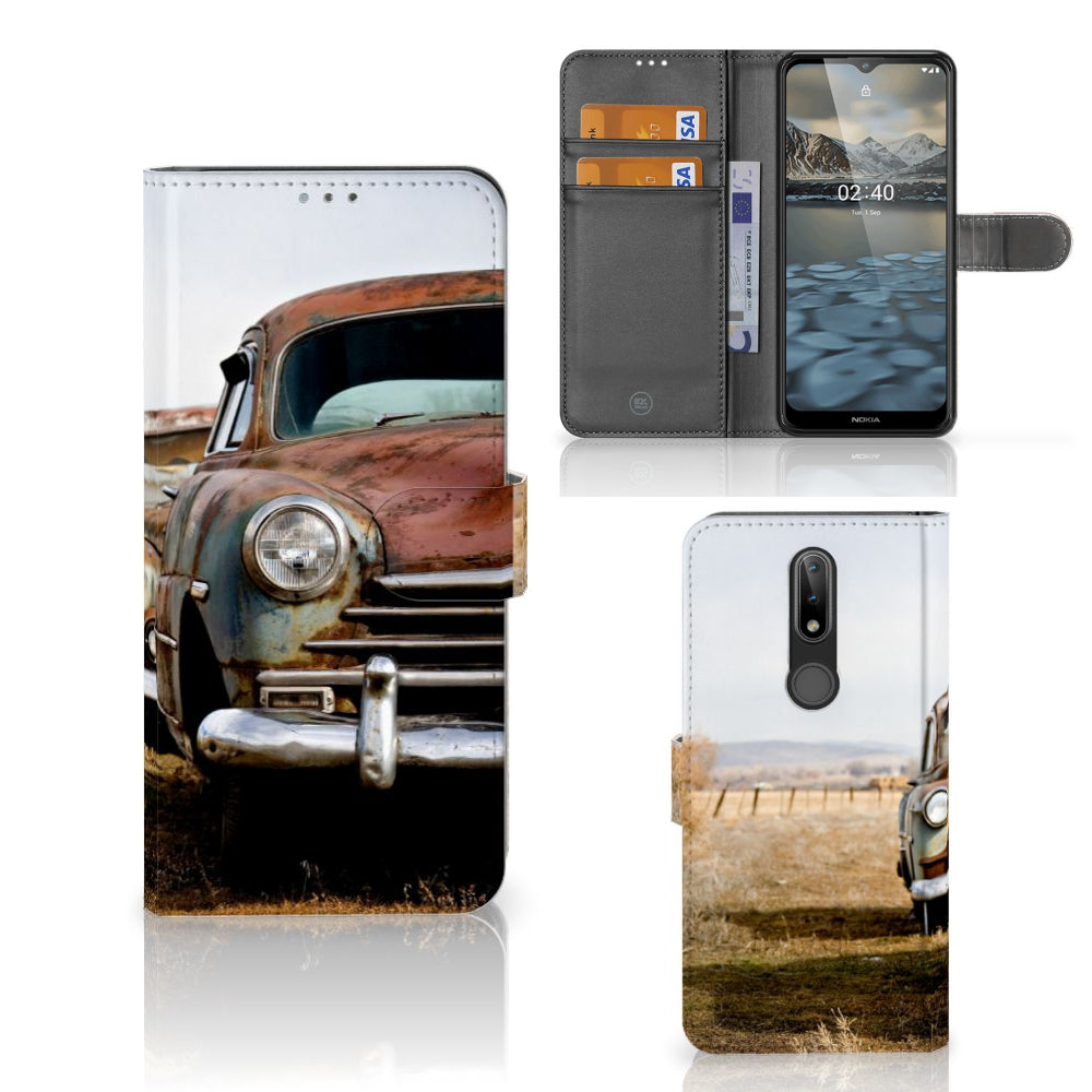 Nokia 2.4 Telefoonhoesje met foto Vintage Auto