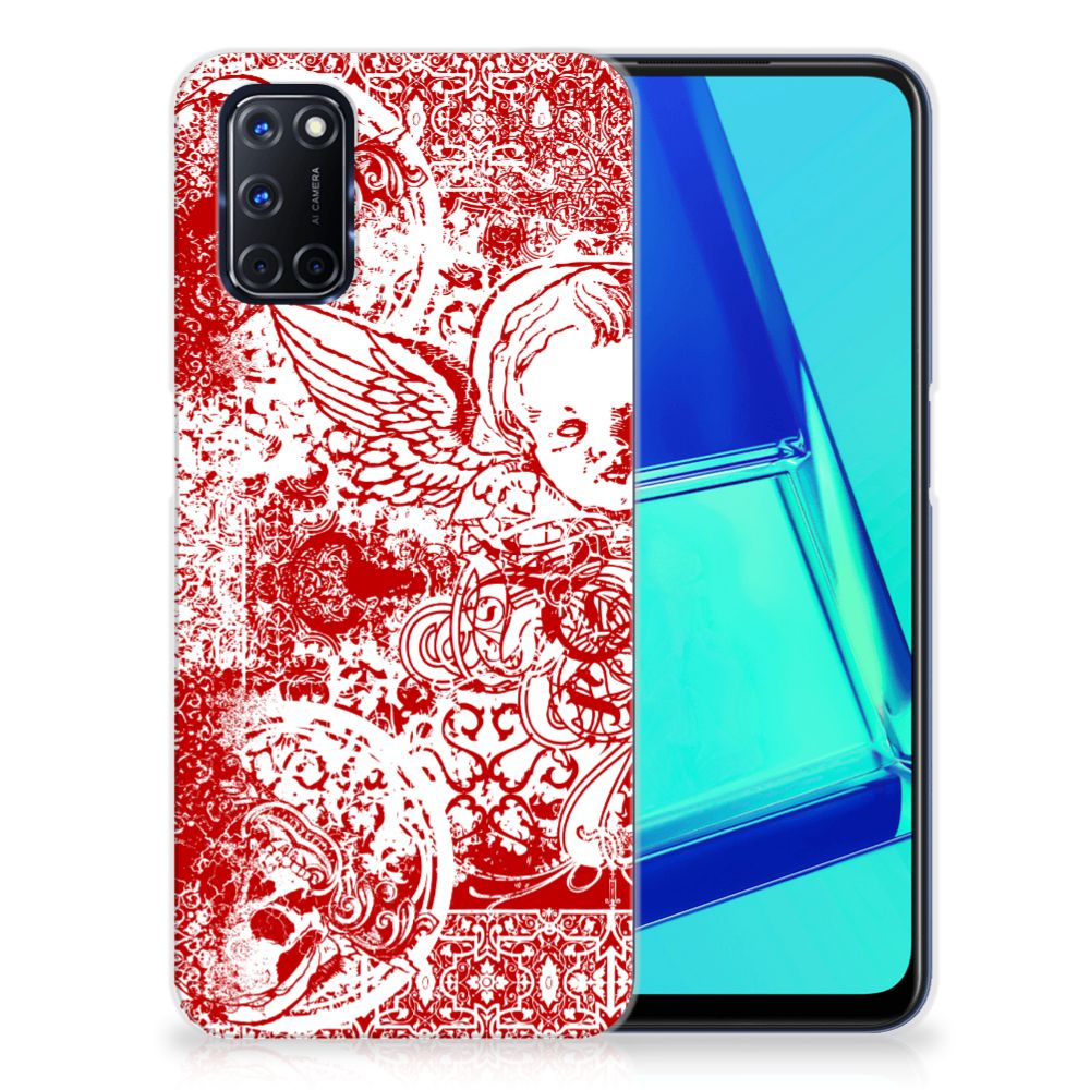 Silicone Back Case OPPO A52 | A72 Angel Skull Rood