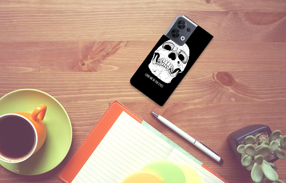 Mobiel BookCase OPPO Reno8 Skull Eyes - B2C Telecom