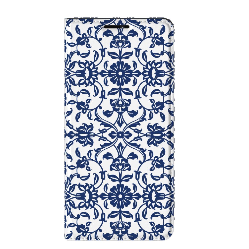 Motorola Edge 20 Pro Smart Cover Flower Blue