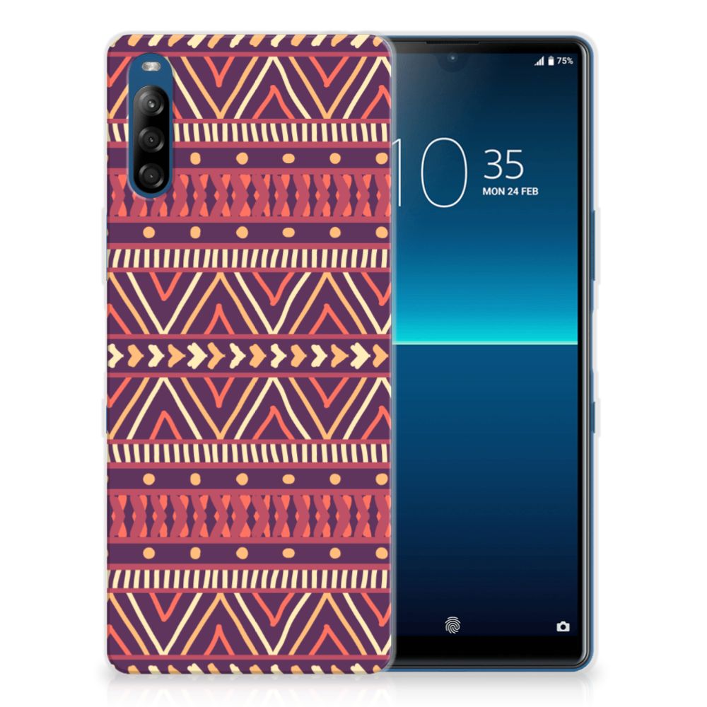 Sony Xperia L4 TPU bumper Aztec Paars