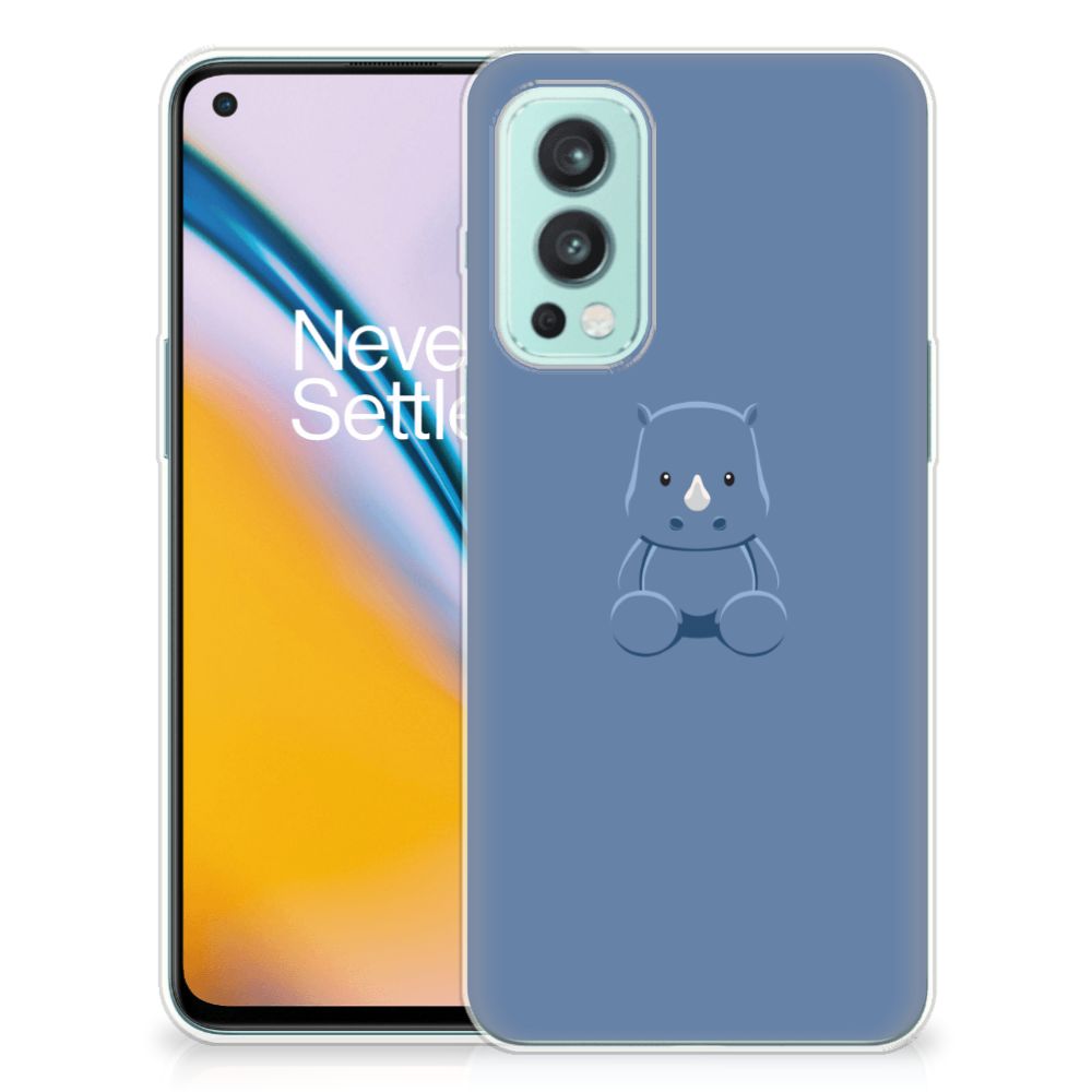 OnePlus Nord 2 5G Telefoonhoesje met Naam Baby Rhino