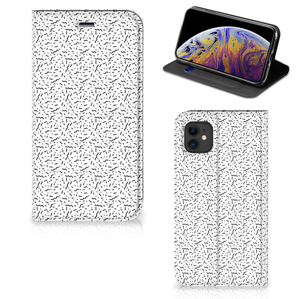 Apple iPhone 11 Hoesje met Magneet Stripes Dots