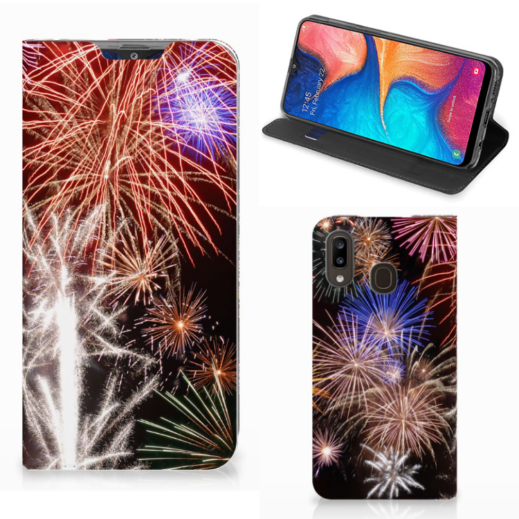 Samsung Galaxy A30 Hippe Standcase Vuurwerk