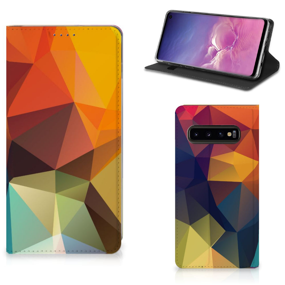 Samsung Galaxy S10 Stand Case Polygon Color