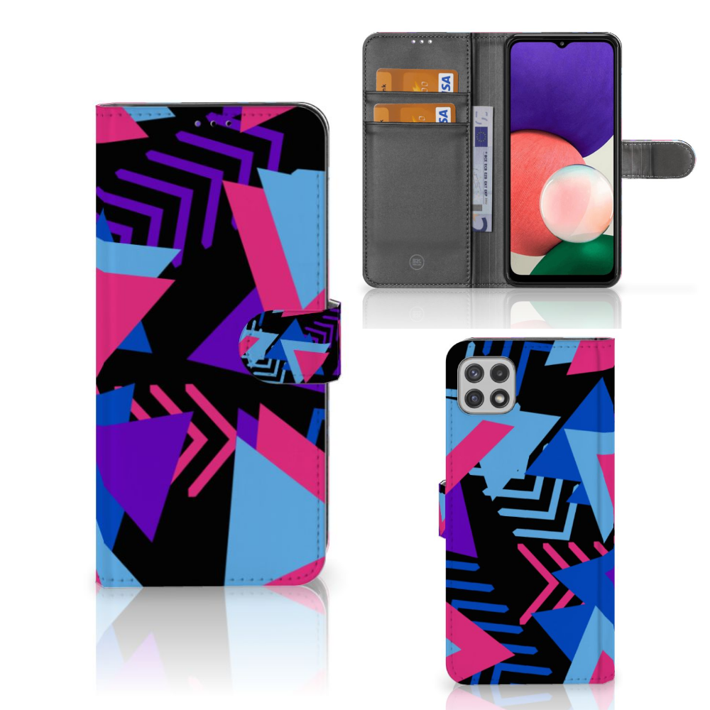 Samsung Galaxy A22 5G Book Case Funky Triangle