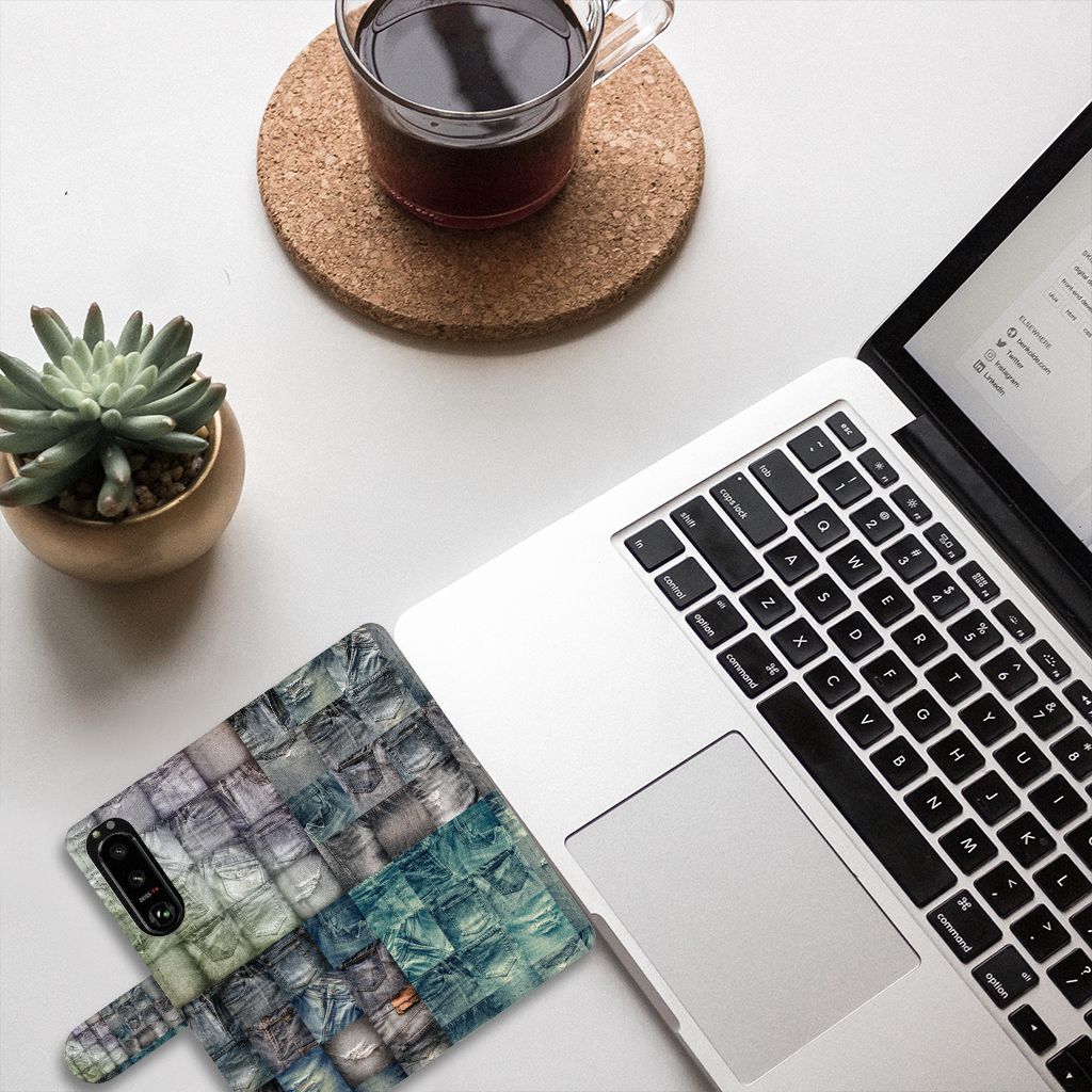 Wallet Case met Pasjes Sony Xperia 5III Spijkerbroeken