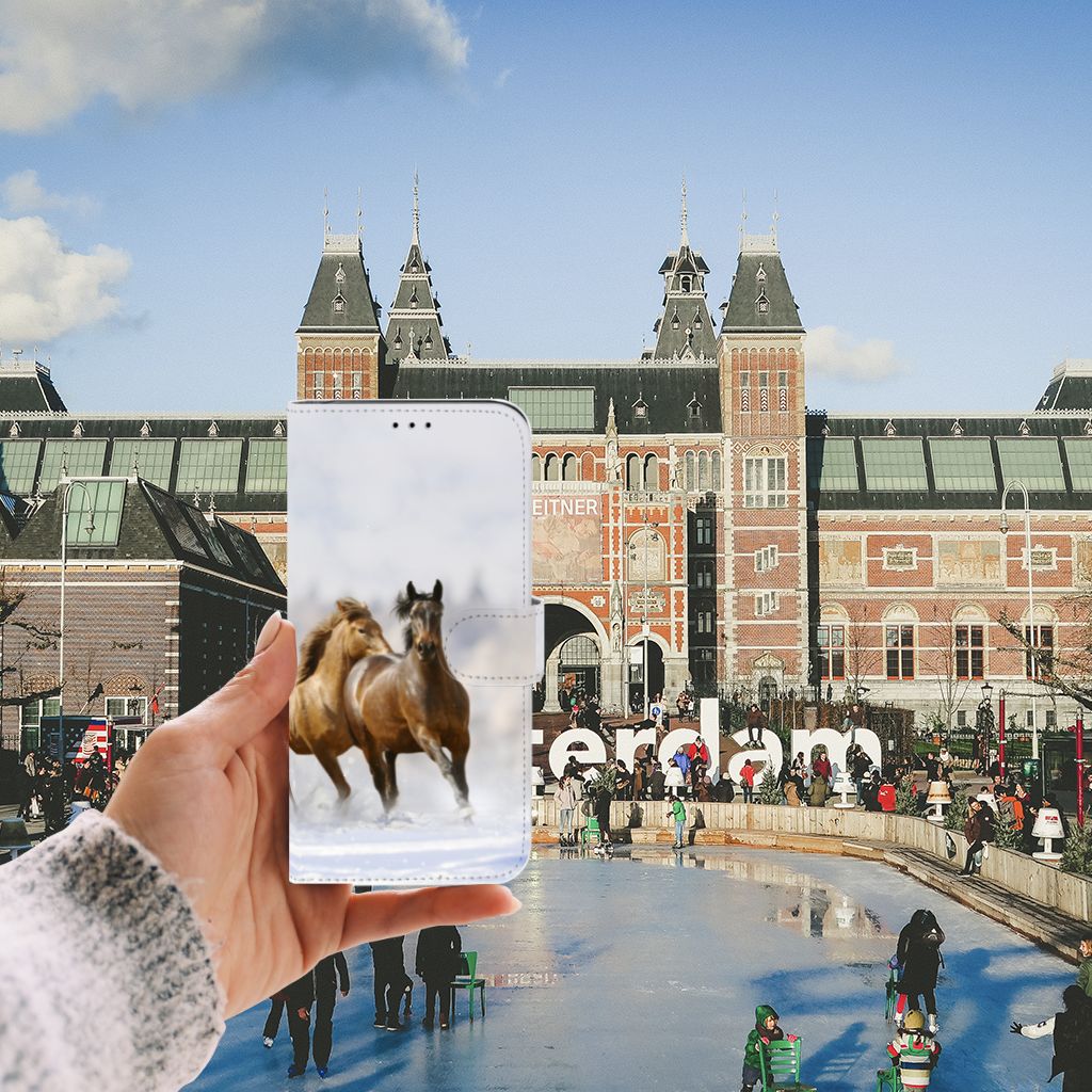 Apple iPhone 11 Pro Max Telefoonhoesje met Pasjes Paarden