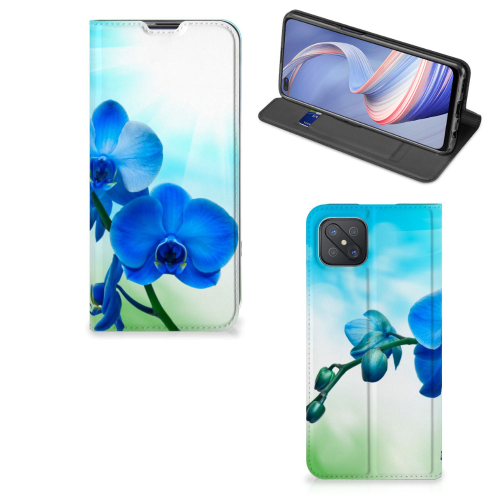 OPPO Reno4 Z 5G Smart Cover Orchidee Blauw - Cadeau voor je Moeder