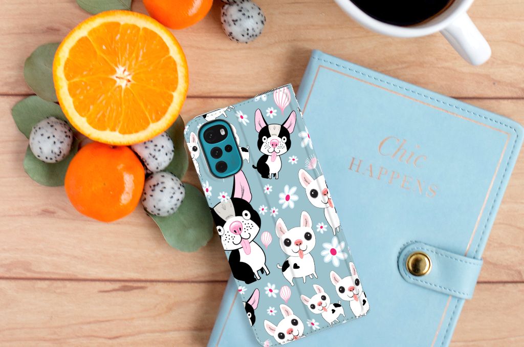 Motorola Moto G22 Hoesje maken Hondjes - B2C Telecom