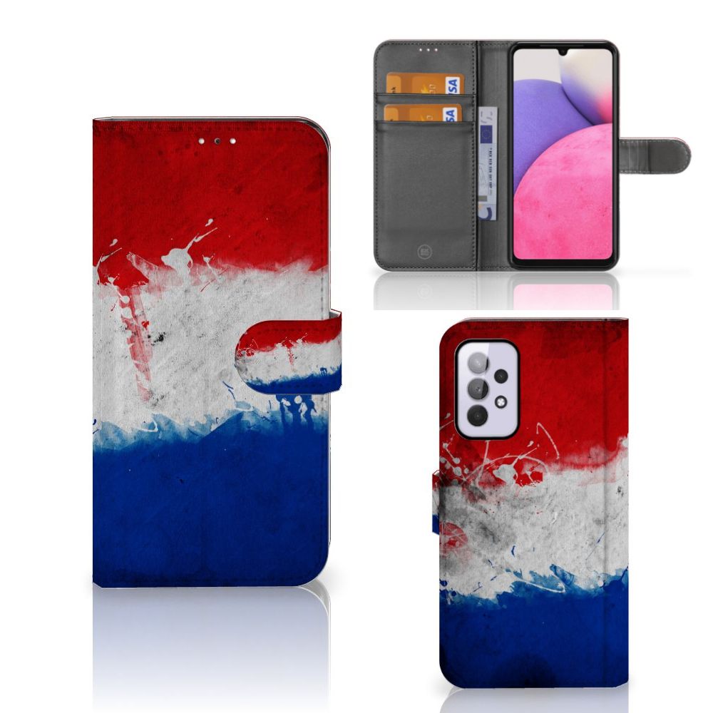Samsung Galaxy A33 5G Bookstyle Case Nederland met ontwerp van de Nederlandse vlag