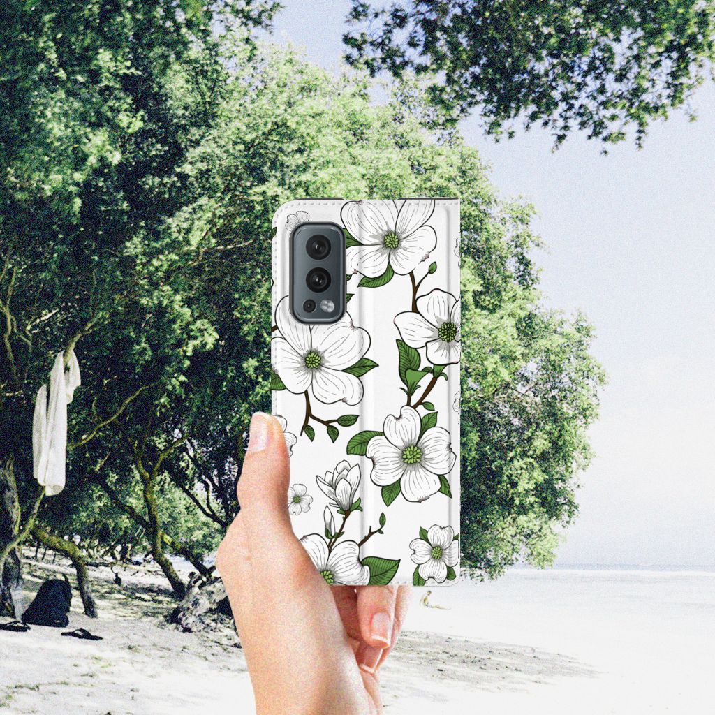 OnePlus Nord 2 5G Smart Cover Dogwood Flowers - B2C Telecom