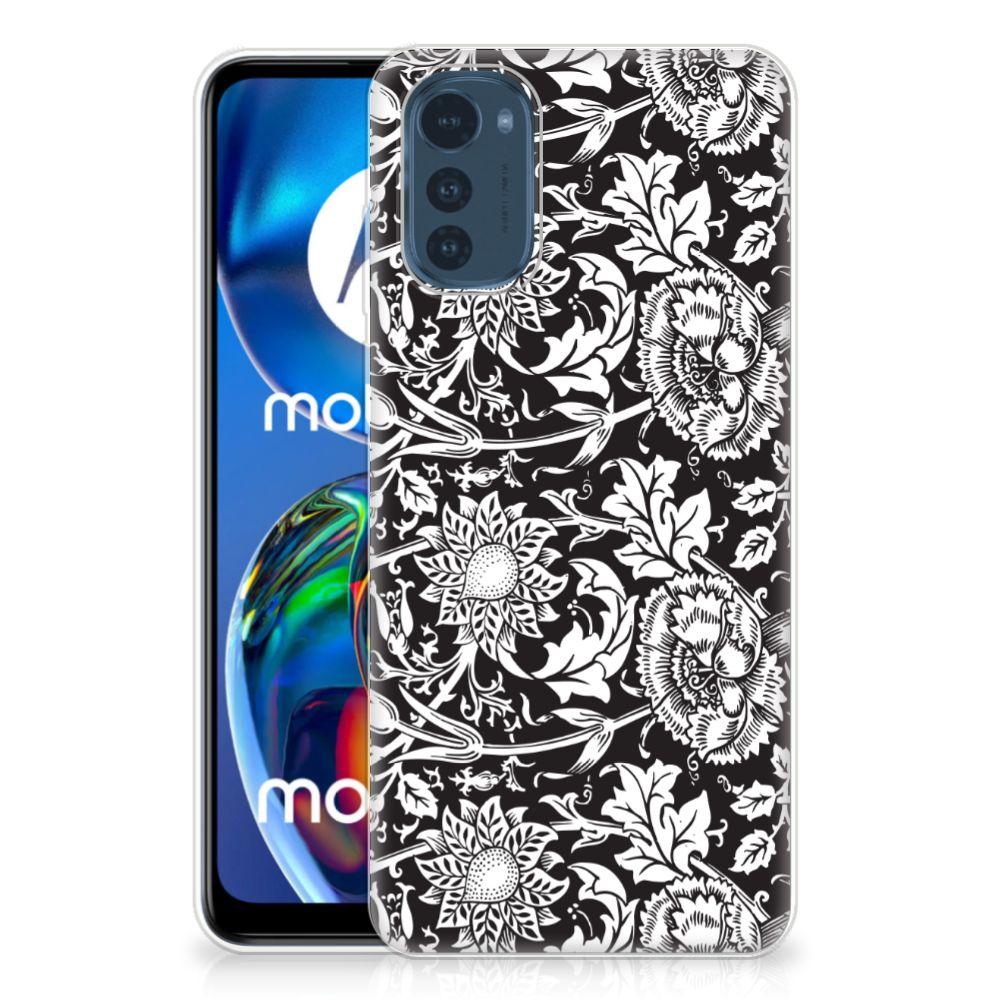 Motorola Moto E32/E32s TPU Case Black Flowers B2C Telecom