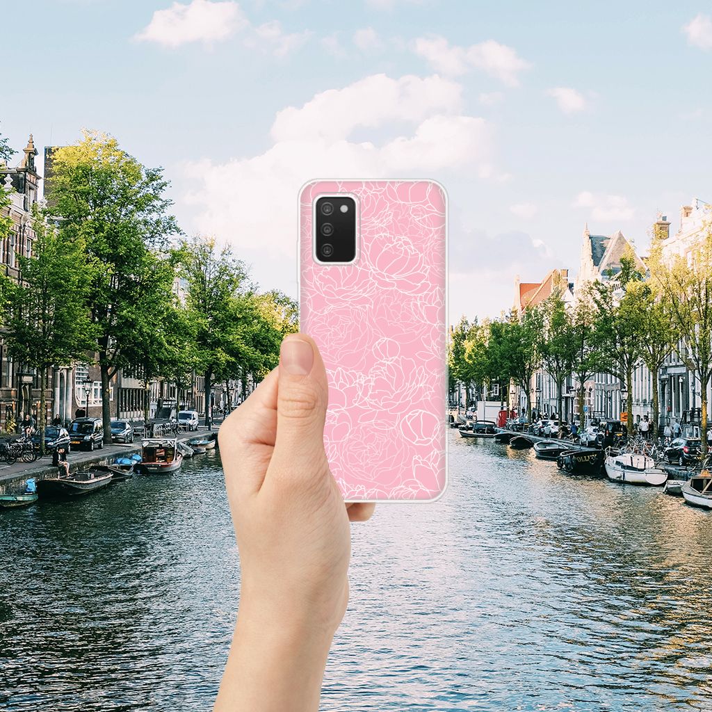 Samsung Galaxy A03S TPU Case White Flowers B2C Telecom