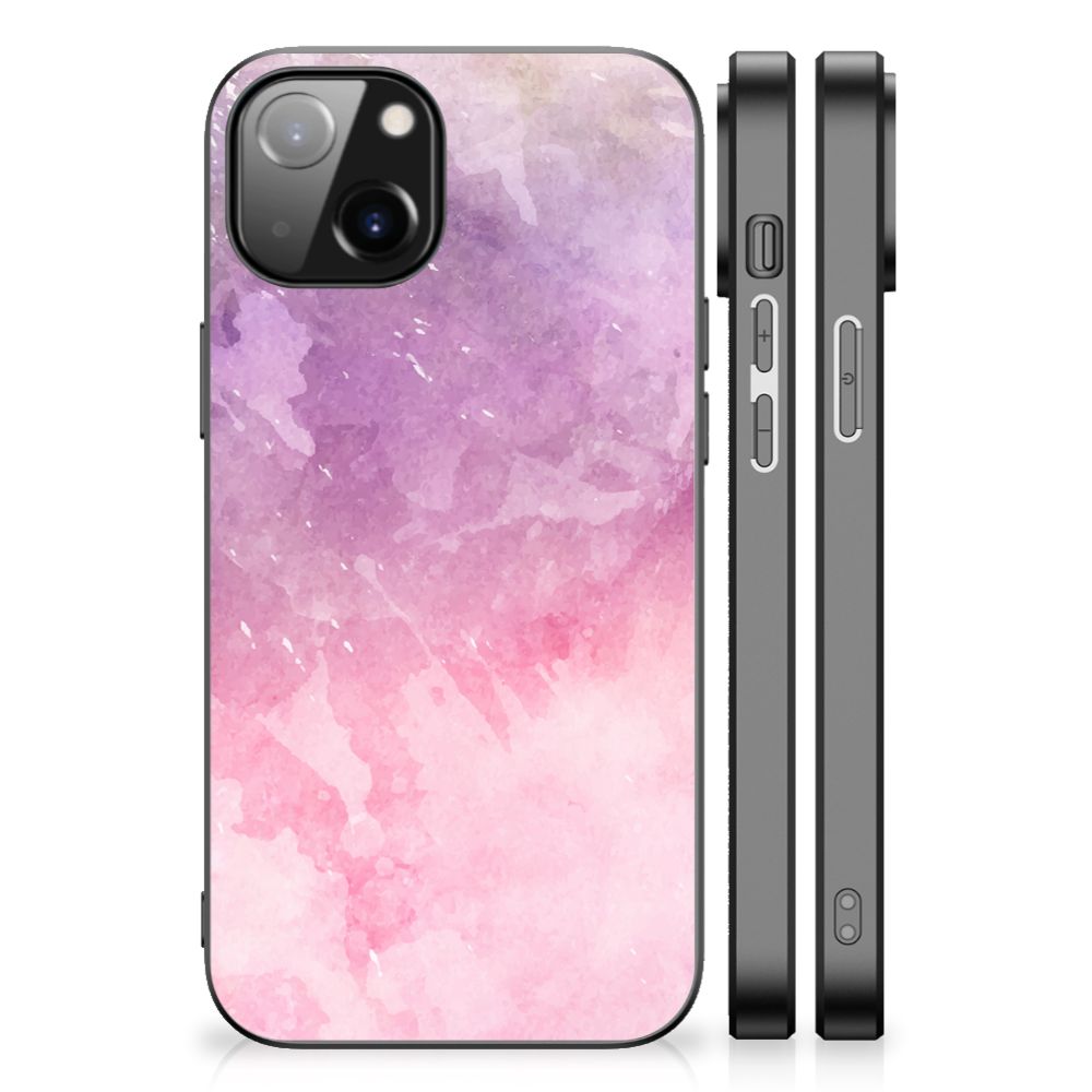 Kleurrijke Telefoonhoesje Apple iPhone 13/14 Pink Purple Paint
