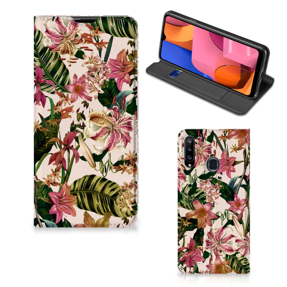 Samsung Galaxy A20s Smart Cover Flowers