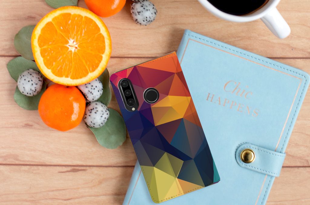 Huawei P30 Lite New Edition Stand Case Polygon Color