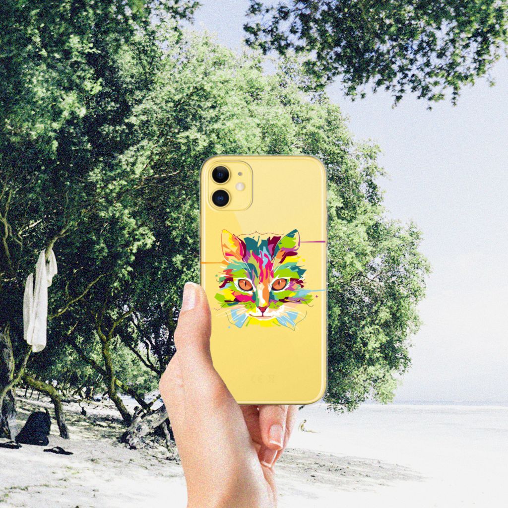 Apple iPhone 11 Telefoonhoesje met Naam Cat Color