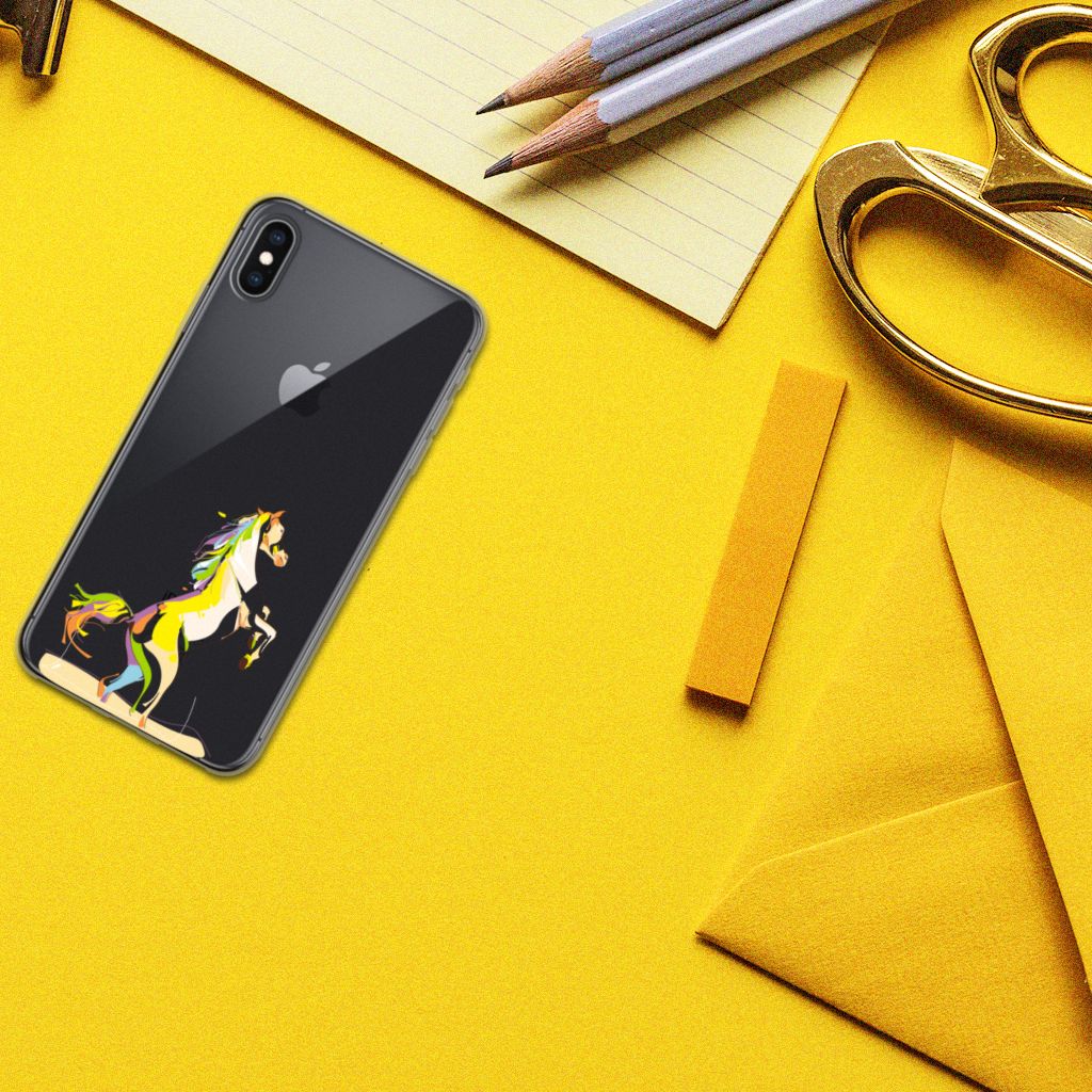 Apple iPhone Xs Max Telefoonhoesje met Naam Horse Color